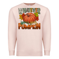 Pale Pink whatever spices your pumpkin Premium Sweatshirt - CowGirlArtShop