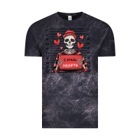 Cloud Black i steal hearts skeleton valentine's day Vintage Tee - MaliasSmallBusiness
