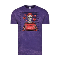 Cloud Purple i steal hearts skeleton valentine's day Vintage Tee - MaliasSmallBusiness