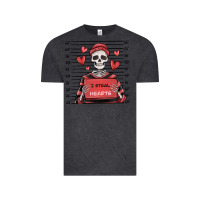 Vintage Black i steal hearts skeleton valentine's day Vintage Tee - MaliasSmallBusiness