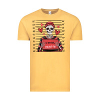 Vintage Mustard i steal hearts skeleton valentine's day Vintage Tee - MaliasSmallBusiness