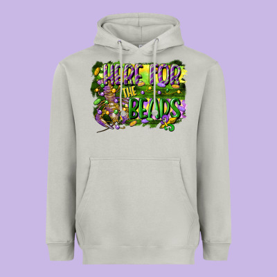 Here For The Beads Heavyweight Hoodie Designed By Cowgirlartshop