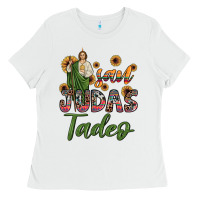 White san judas tadeo sunflower Ladies Tee - JahusDesignShop