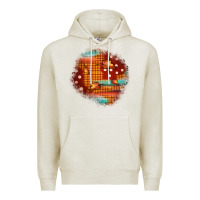 Oatmeal Heather fall patch Premium Hoodie - JahusDesignShop