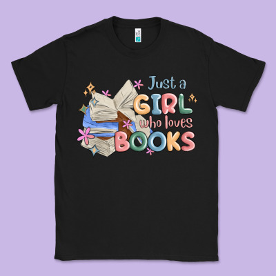 Just A Girl Who Loves Books Classic Tee Designed By Maliassmallbusiness