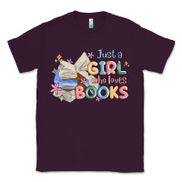 Plum just a girl who loves books Classic Tee - MaliasSmallBusiness