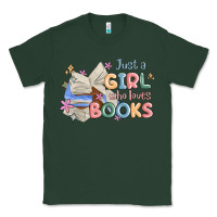 Sports Green just a girl who loves books Classic Tee - MaliasSmallBusiness