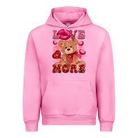 Fuchsia Pink love more with toy bear Urban Hoodie - FaDigitalArtStudio