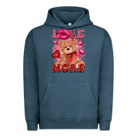 Pigment Midnight Navy love more with toy bear Urban Hoodie - FaDigitalArtStudio