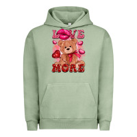 Pigment Oil Green love more with toy bear Urban Hoodie - FaDigitalArtStudio