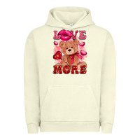 Pigment Pistachio love more with toy bear Urban Hoodie - FaDigitalArtStudio