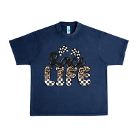 Navy race life Urban Heavy Tee - MaliasSmallBusiness