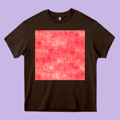 Valentines Day Xoxo Seamless Pattern Heavy Core Tee Designed By Bundleandbundleshop