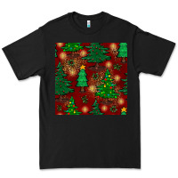 Black christmas trees seamless pattern Premium Tee - BundleAndBundleShop