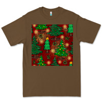 Cacao christmas trees seamless pattern Premium Tee - BundleAndBundleShop