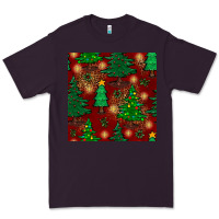Plum christmas trees seamless pattern Premium Tee - BundleAndBundleShop