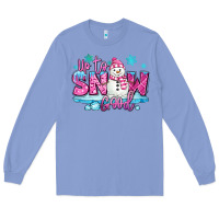 Colony Blue up to snow good pink christmas winter snowman Long Sleeve Tee - MaliasSmallBusiness