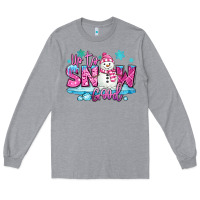 Heather Grey up to snow good pink christmas winter snowman Long Sleeve Tee - MaliasSmallBusiness