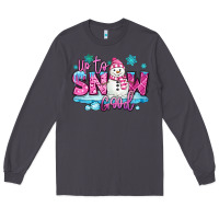 Smoke up to snow good pink christmas winter snowman Long Sleeve Tee - MaliasSmallBusiness