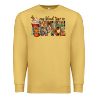 Antique Gold my blood type is pumpkin spice Premium Sweatshirt - CowGirlArtShop