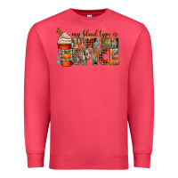 My Blood Type Is Pumpkin Spice Premium Sweatshirt | Teevron