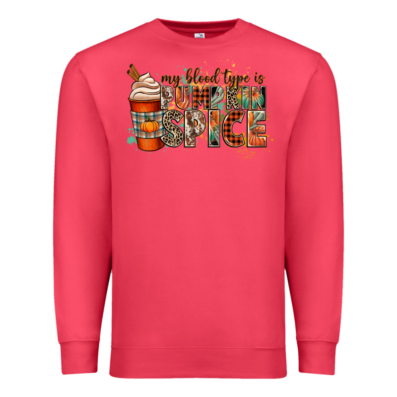 My Blood Type Is Pumpkin Spice Premium Sweatshirt by CowGirlArtShop | Teevron