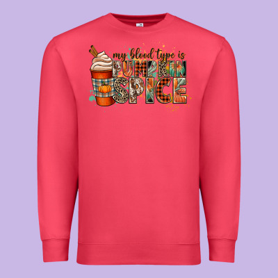 My Blood Type Is Pumpkin Spice Premium Sweatshirt Designed By Cowgirlartshop