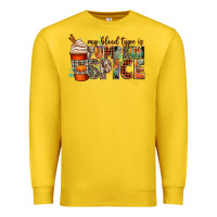 Lemon my blood type is pumpkin spice Premium Sweatshirt - CowGirlArtShop