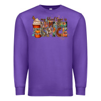 Purple my blood type is pumpkin spice Premium Sweatshirt - CowGirlArtShop