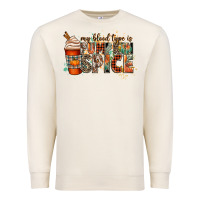 Sandshell my blood type is pumpkin spice Premium Sweatshirt - CowGirlArtShop