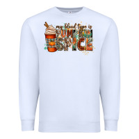 White my blood type is pumpkin spice Premium Sweatshirt - CowGirlArtShop