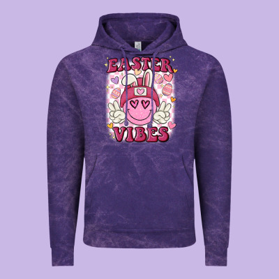 Easter Vibes Vintage Hoodie Designed By Maliassmallbusiness