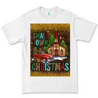 White small town christmas church Premium Tee - AdoDesignShop