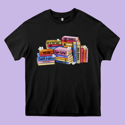 Book Tropes Heavy Core Tee Designed By Artiststas
