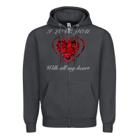 Smoke I love you with all my heart Zipper Hoodie - Bettercallsaul