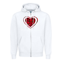 White I love you with all my heart Zipper Hoodie - Bettercallsaul