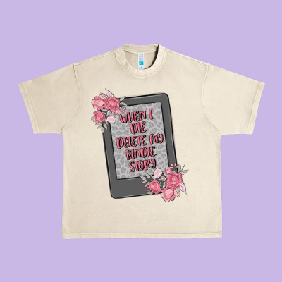 When I Die Delete My Kindle History Urban Heavy Tee Designed By Maliassmallbusiness