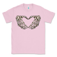 Bubblegum Pink skeleton heart Classic Tee - MaliasSmallBusiness