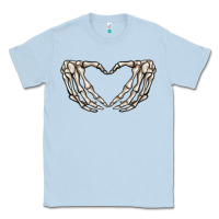 Dusty Blue skeleton heart Classic Tee - MaliasSmallBusiness