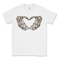 White skeleton heart Classic Tee - MaliasSmallBusiness
