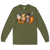 Army Green nightmare coffee cups Long Sleeve Tee - MaliasSmallBusiness