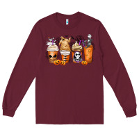 Burgundy nightmare coffee cups Long Sleeve Tee - MaliasSmallBusiness