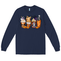 Navy nightmare coffee cups Long Sleeve Tee - MaliasSmallBusiness