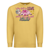 Antique Gold why fall in love when you can fall asleep Premium Sweatshirt - CowGirlArtShop