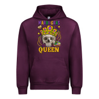 Mauve Wine skull mardi gras queen Urban Hoodie - FaDigitalArtStudio