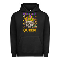 Pigment Black skull mardi gras queen Urban Hoodie - FaDigitalArtStudio