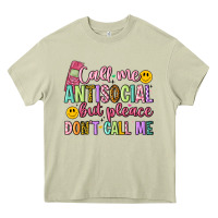 Mossy call me antisocial but please don't call me Heavy Core Tee - Artiststas