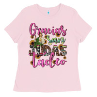 Bubblegum Pink gracias san judas tadeo Ladies Tee - JahusDesignShop