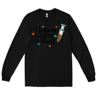 Black nursing i̇s a work of heart Long Sleeve Tee - JahusDesignShop