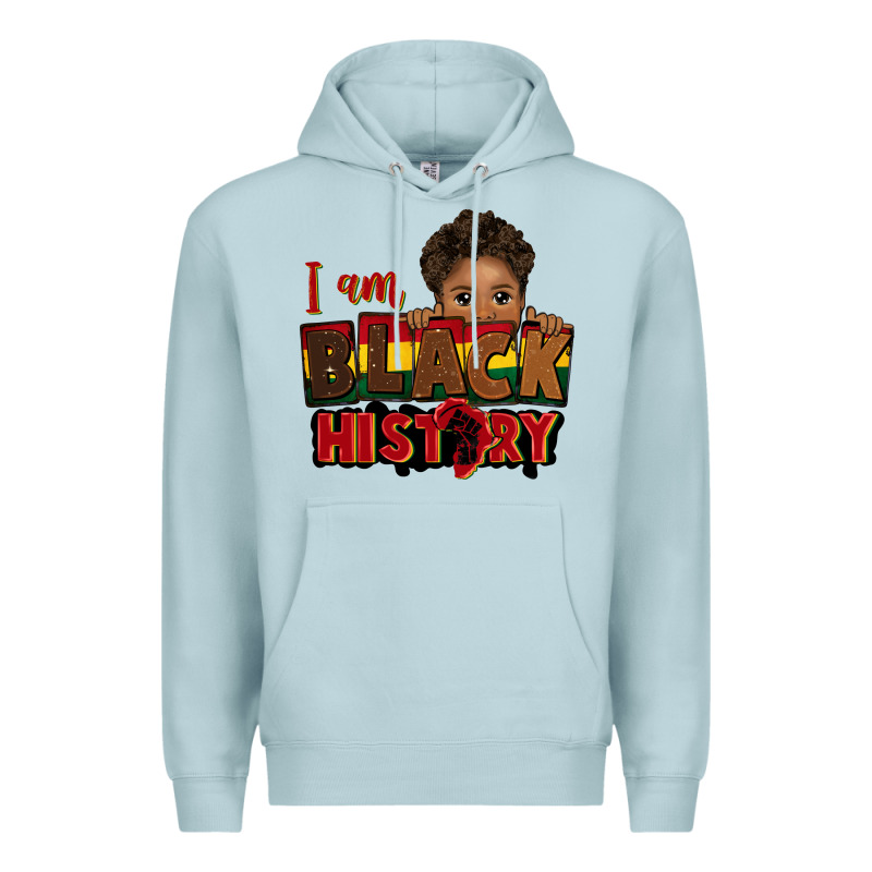 I Am Black History Black Boy Peekaboo Juneteenth Premium Hoodie by CowGirlArtShop | Teevron